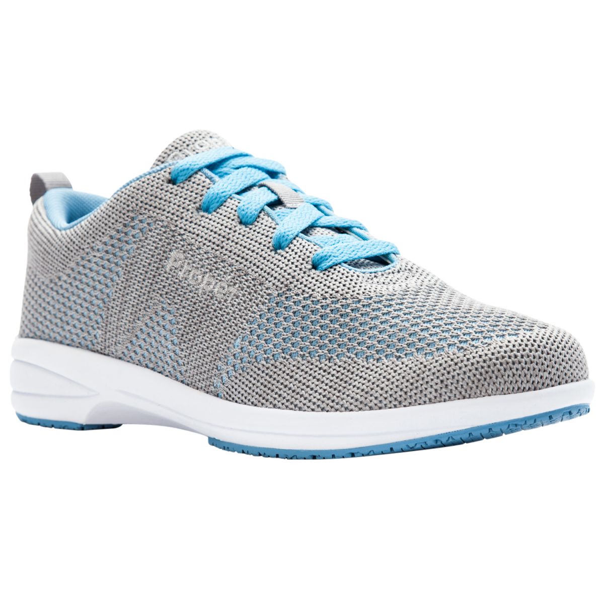 Propet Women's Washable Walker Evolution Sneaker Light Grey/Light Blue - WCS012MGLB